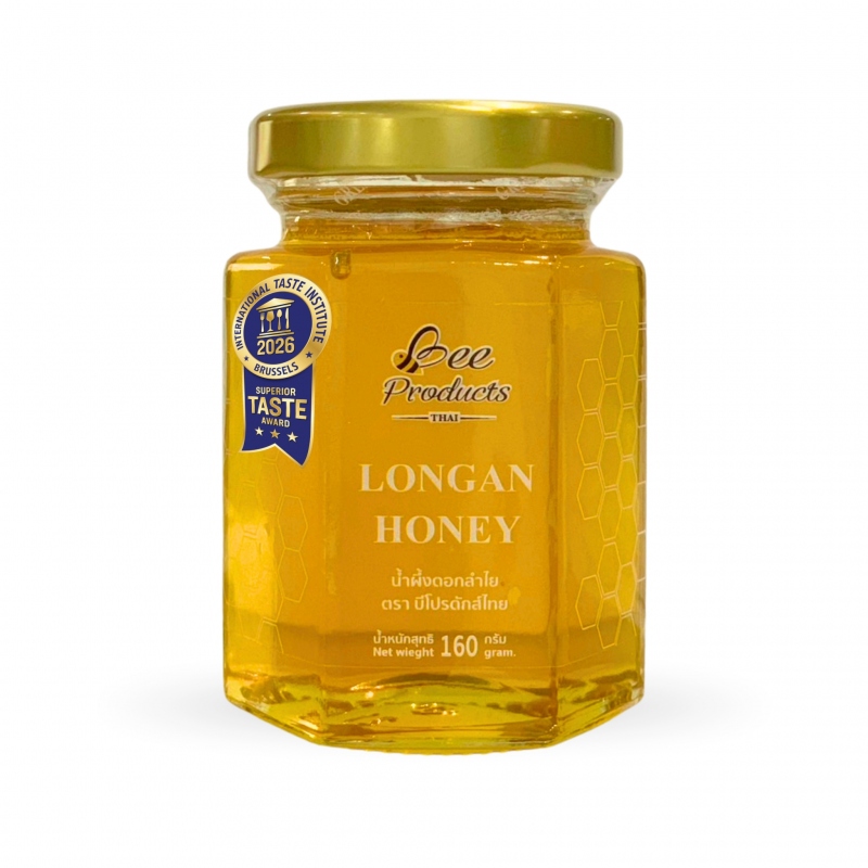 น้ำผึ้งดอกลำไย 160 กรัม ขวดแก้ว